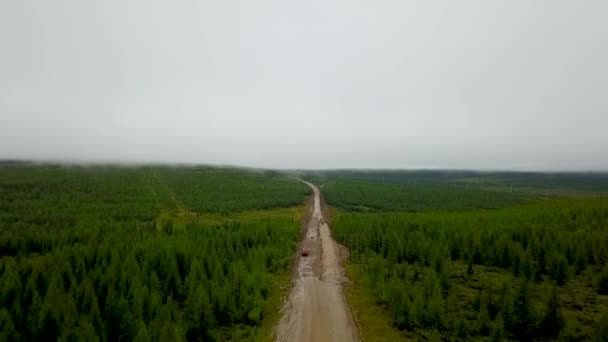 シベリアのマガダンに Bam ロード バイカル アムール鉄道 骨の道 ロシア 面積のむのすき撮影 — ストック動画