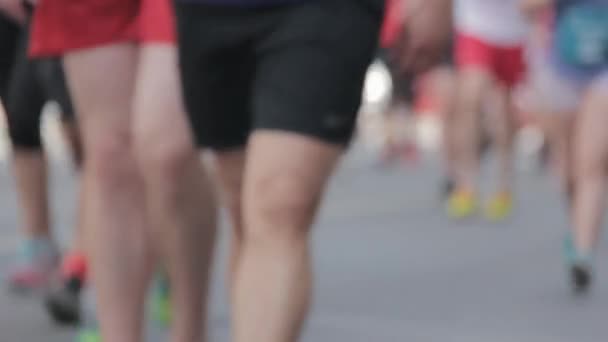 2019 Tet 마라톤 라트비아 마라톤 포커스를 벗어난 달리기 마라톤 — 비디오