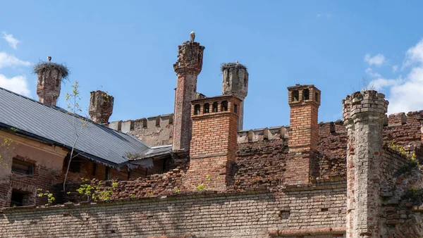 Destruyó Castillo Odzienas Letonia Europa Hermoso Día Soleado Primavera Concepto — Foto de Stock