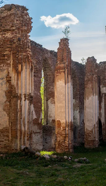 Las Ruinas Iglesia Veckalsnava Olds Architecture Detalles Iglesia Luterana Parroquia — Foto de Stock