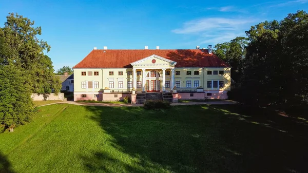 Aerial View Durbe Manor Castle Tukums Latvia Old Mansion Former — стокове фото