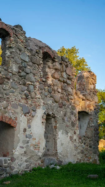 Ruinerna Ett Medeltida Slott Dobele Lettland Den Historiska Regionen Zemgale — Stockfoto