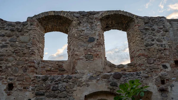 Ruinas Antiguo Castillo Medieval Dobele Letonia Región Histórica Zemgale Letonia — Foto de Stock