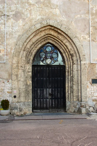 Αρχαία Εκκλησία Του Αγίου Ιωάννη Λουθηρανική Εκκλησία Στην Cesis Εκκλησία — Φωτογραφία Αρχείου