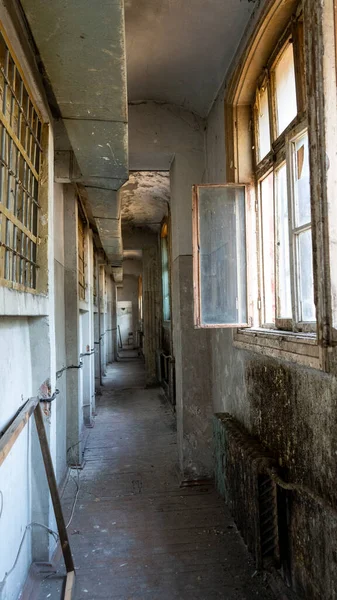 Light Coming Prison Cell Bars Window Empty Jail Cells Prison — Stock Photo, Image