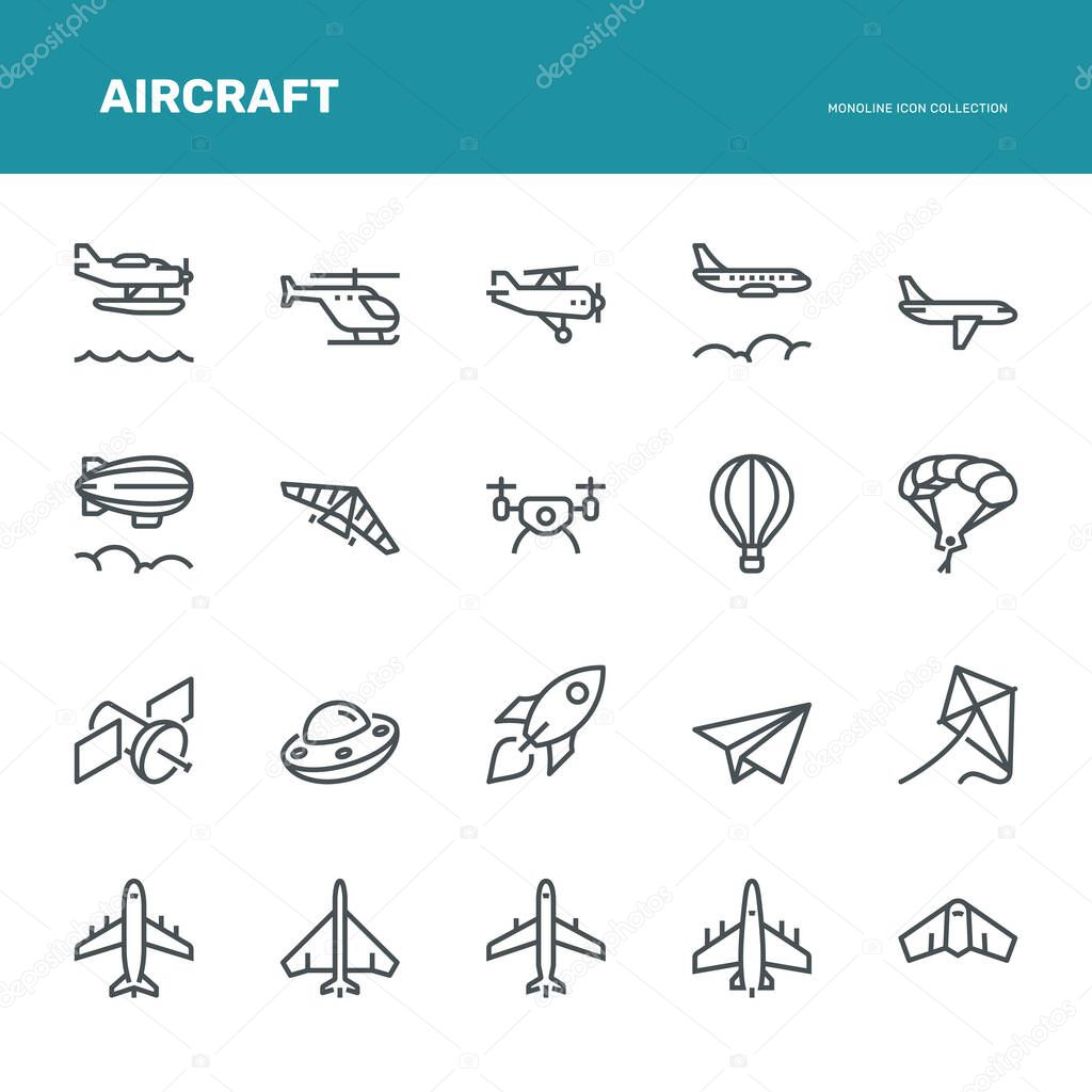 Aircraft Icons,  Monoline concep