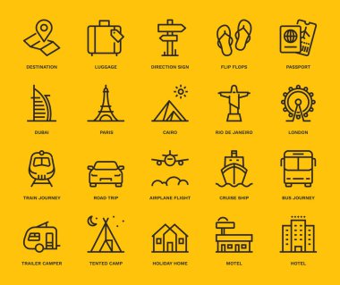 Yaz ve Tatil Simgeleri, Monoline konsepti