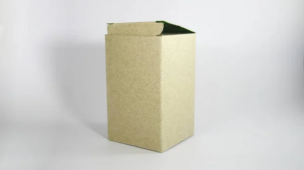 Embalaje Caja Papel Sobre Fondo Blanco — Foto de Stock