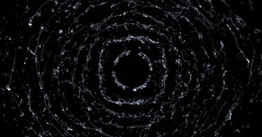 3D render, su sıçrama kendisi çevresinde Merkezi'nden patlayabilir. Yükseklik resulotion öğesi için