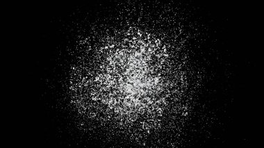 Süt sıçraması siyah arka planda izole. 3d render.