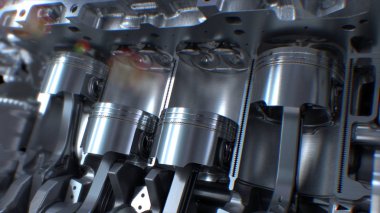 Araç Motoru içinde, Motor pistonları, vanalar ve krank mili, Piston ateşleme süresi.