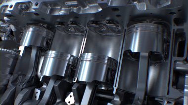 Araç Motoru içinde, Motor pistonları, vanalar ve krank mili, Piston ateşleme süresi.