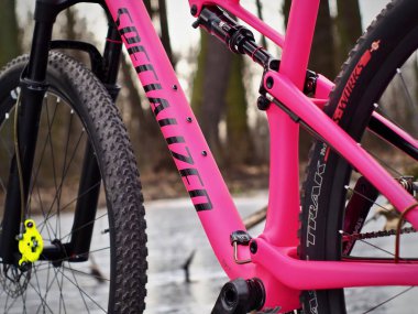 Pink carbon mountain bike ultralite twentyniner   clipart