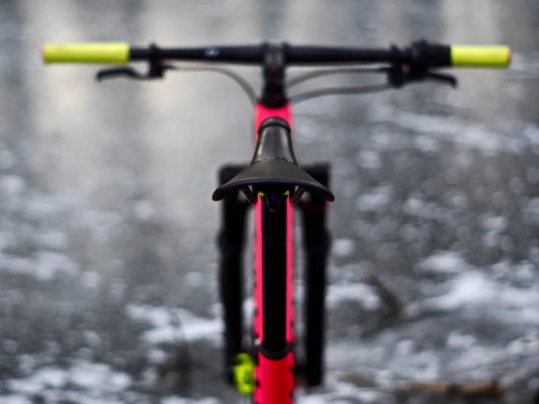 Roze Koolstof Mountain Bike Ultralite Twentyniner — Stockfoto