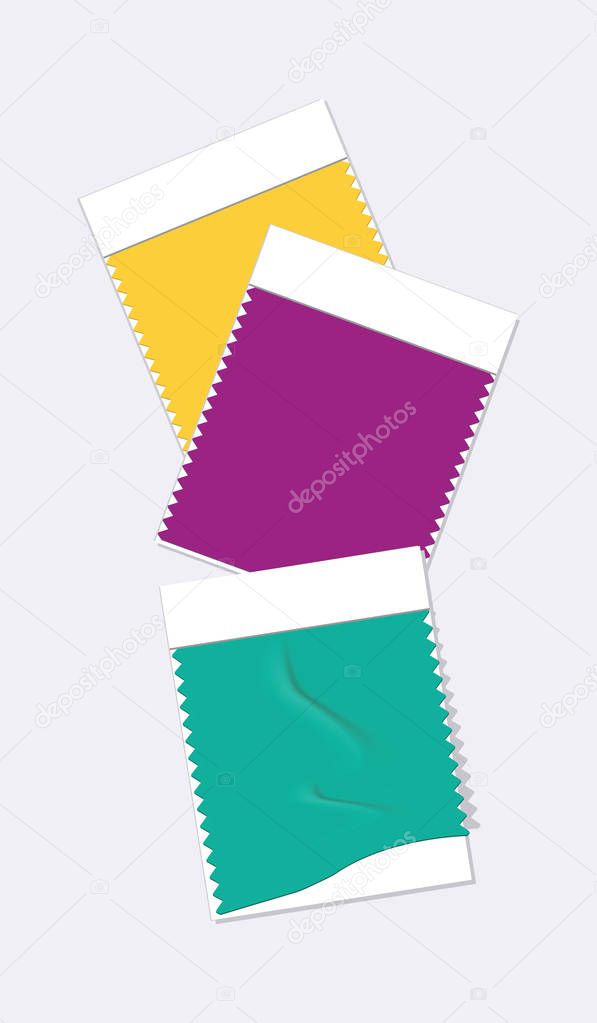Tissue samples decorative design - spring and summer trend - isolated on white background - vector.