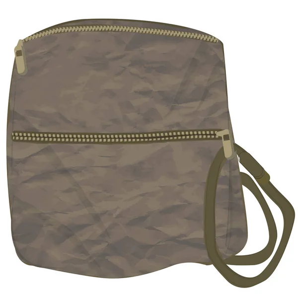 Защитные цвета ткани рюкзак, камуфляж, гранж стиль, - изолированы на белом фоне - вектор. Туризм . — стоковый вектор