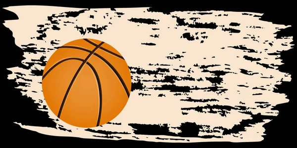 Baloncesto Pelota Fondo Grunge Abstracto Vector Motivación Para Acción Banner — Vector de stock