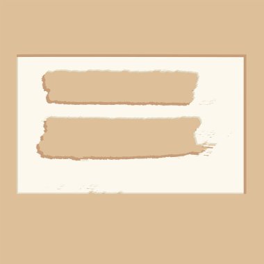 Soyut çerçeve - Yırtık kağıt parçaları yapıştırılmış - grunge biçiminde yatay çizgiler - vektör.