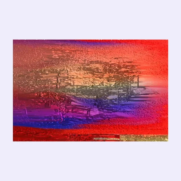 Hintergrund Künstlerisch Abstrakt Originell Interessant Einem Leuchtend Roten Sockel Vektor — Stockvektor