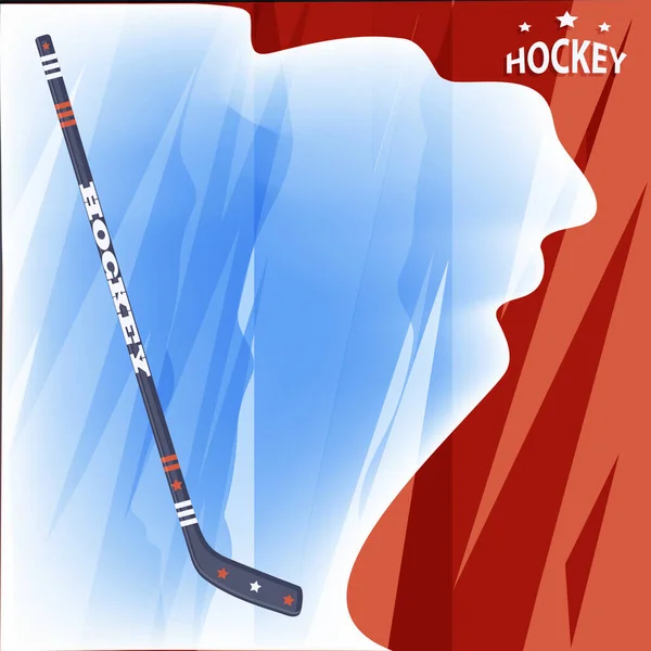 Hockey stick - abstract bright background - illustration, vector. Winter sports.
