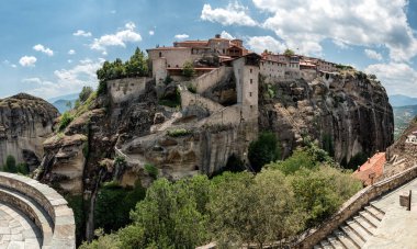Meteorlar veya Meteora Manastırı büyük Meteoron, Thessaly, Yunanistan
