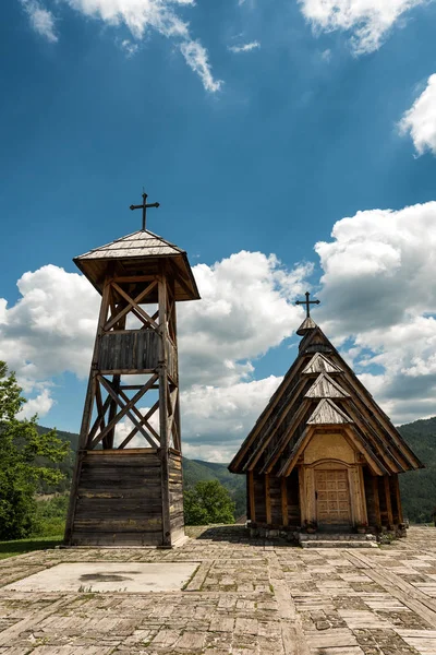 Village Ethnique Près Mokra Gora Dans Les Environs Zlatibor Serbie — Photo