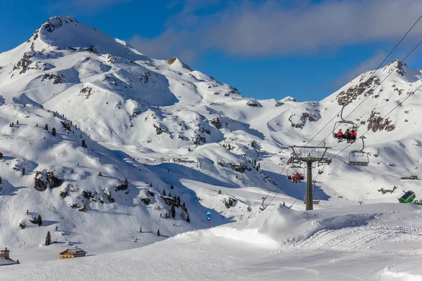 Skidort Österrikiska Alperna Obertauern — Stockfoto