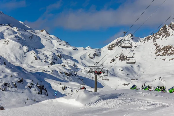 Síközpont Osztrák Alpokban Obertauern — Stock Fotó