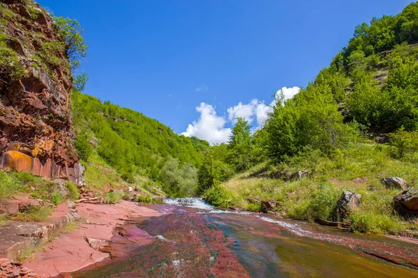 Il canyon del Temstica o il fiume Toplodolska, vicino al villaggio — Foto Stock