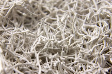 White aragonite with many threads, close up clipart