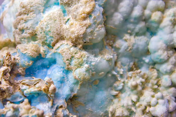 Сырой голубой халкидонский минерал
