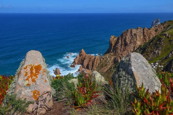 Cabo da Roca, Portekiz - Avrupa'nın en batı noktası — Stok fotoğraf