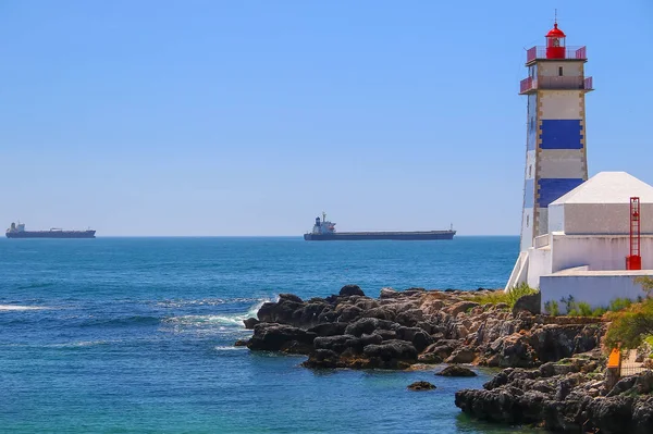 Maják v cascais, Portugalsko — Stock fotografie