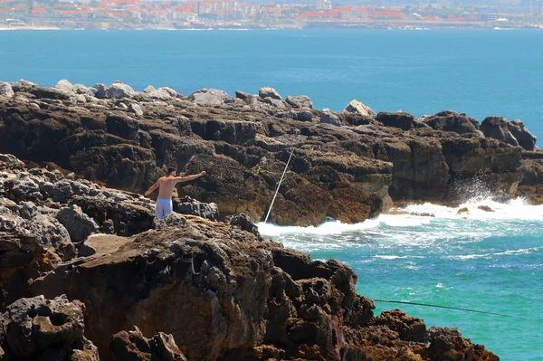 Malerischer Blick auf die Wellen des Atlantischen Ozeans, Boca do Inferno — Stockfoto