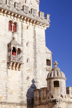 Belem Kulesi Tagus Nehri, Belem, Lizbon, Portekiz.