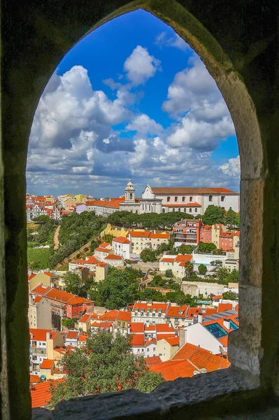 Panoramic aerial view of Lisbon, Portugal. — Stock Photo, Image