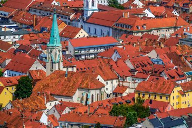 Slovenya'daki Celje kasabasının görünümü