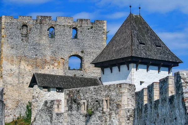 Pohled na pevnost v Celje město ve Slovinsku — Stock fotografie