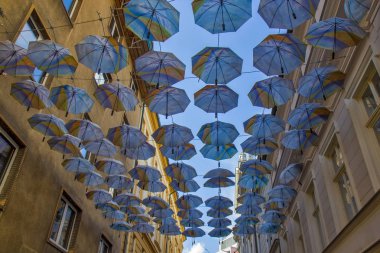 Bratislava, Slovakya şehir merkezinin sokak manzarası