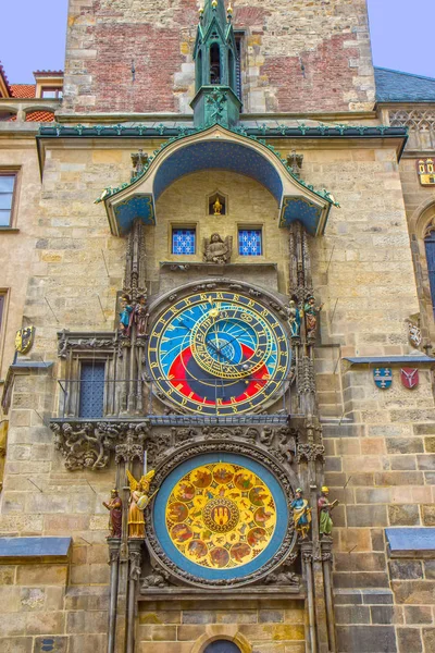 Praski zegar astronomiczny lub Praga Orloj w Pradze — Zdjęcie stockowe