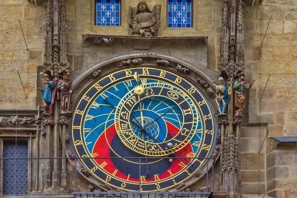 Praski zegar astronomiczny lub Praga Orloj w Pradze Obraz Stockowy