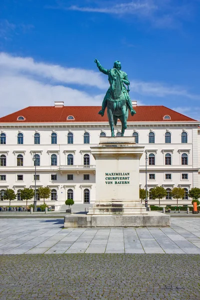 Estatua Maximiliano Wittelsbacherplatz Munich Baviera Alemania — Foto de Stock