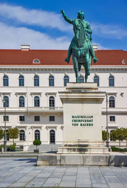 Estatua Maximiliano Wittelsbacherplatz Munich Baviera Alemania — Foto de Stock
