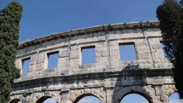 Anfiteatro Romano Pula Croacia — Vídeos de Stock