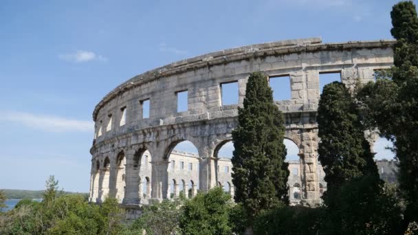 Roman Amphitheatre Pula Croatia — Stock Video