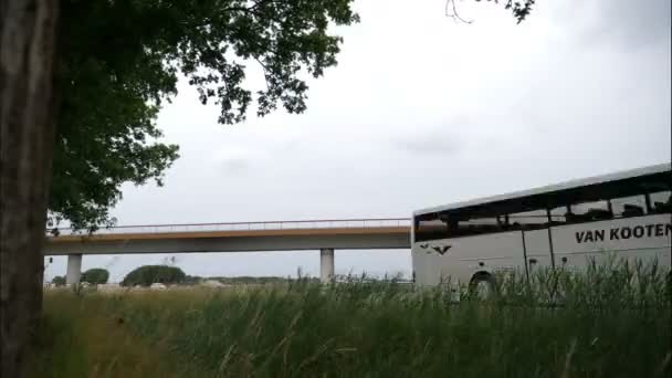 Interruzione Temporale Una Ferrovia Ferroviaria Nei Paesi Bassi — Video Stock