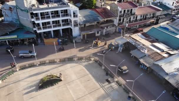 Volando Centro Ciudad Coron Palawan Filipinas — Vídeos de Stock