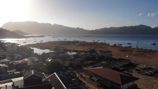 Денний Час Кадри Пляжу Філіппіннес Кораблями — стокове відео