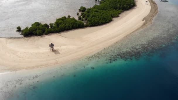 Atemberaubende Seeblick Aufnahmen Mit Insel Auf Den Philippinen — Stockvideo