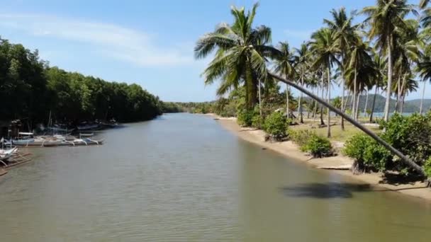 Písečná Tropická Pláž Ostrovech Nido — Stock video